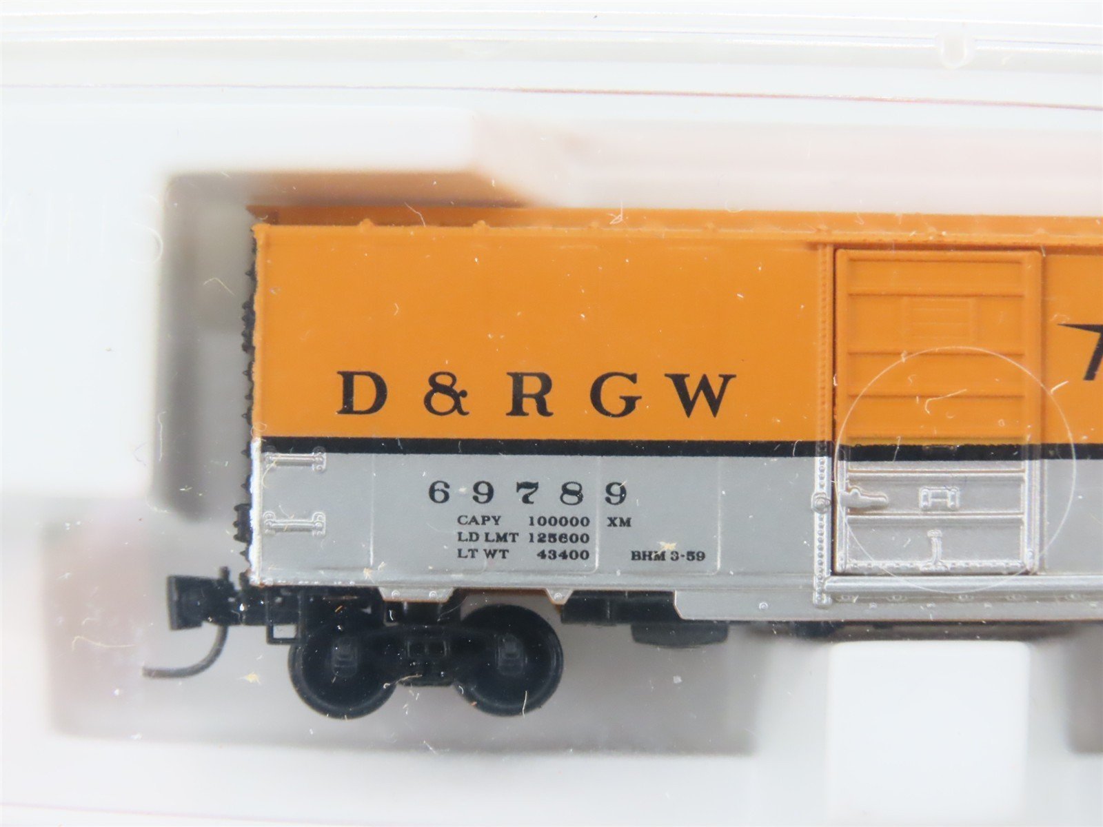 Z Scale Micro-Trains MTL 14148-2 D&RGW Rio Grande 40' Single Door Box Car #69789