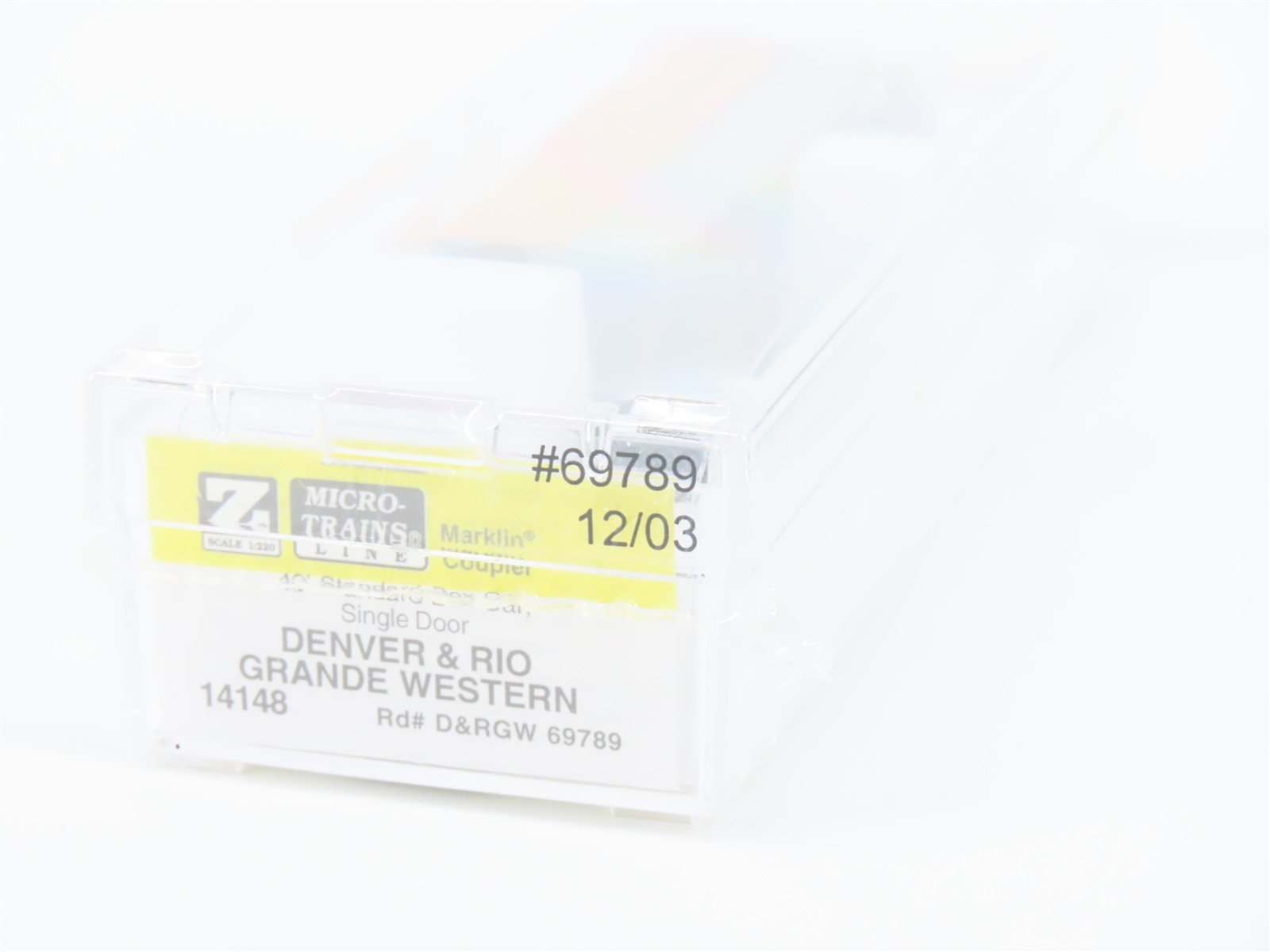 Z Scale Micro-Trains MTL 14148 D&RGW Rio Grande 40' Single Door Box Car #69789
