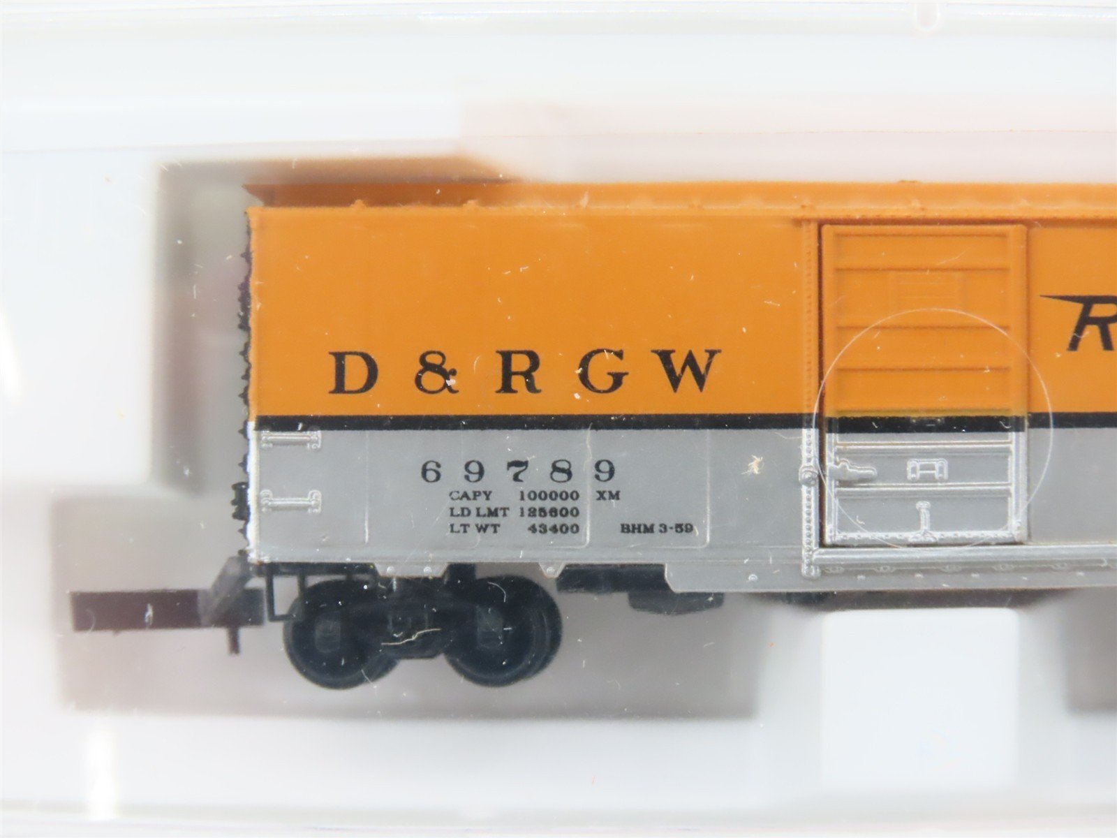 Z Scale Micro-Trains MTL 14148 D&RGW Rio Grande 40' Single Door Box Car #69789