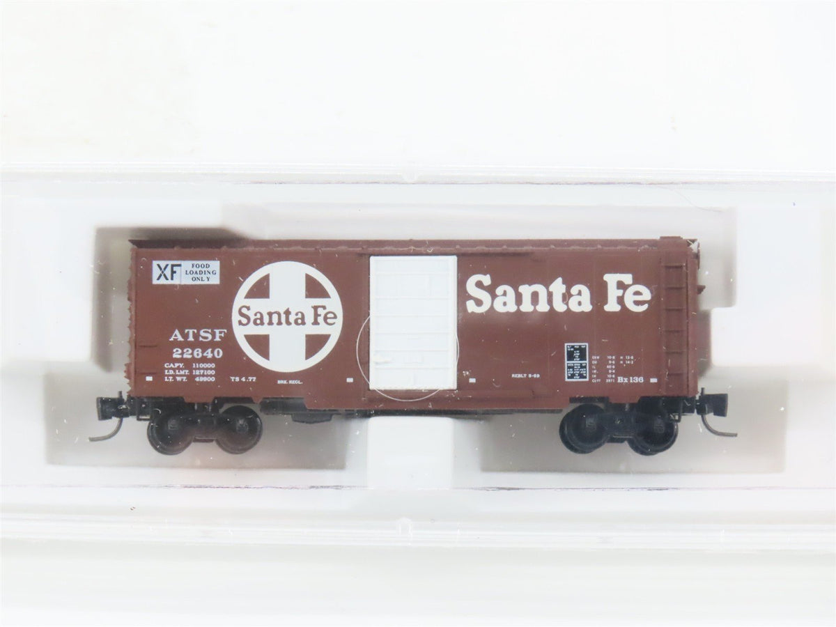 Z Scale Micro-Trains MTL 14147-2 ATSF Santa Fe 40&#39; Single Door Box Car #22640