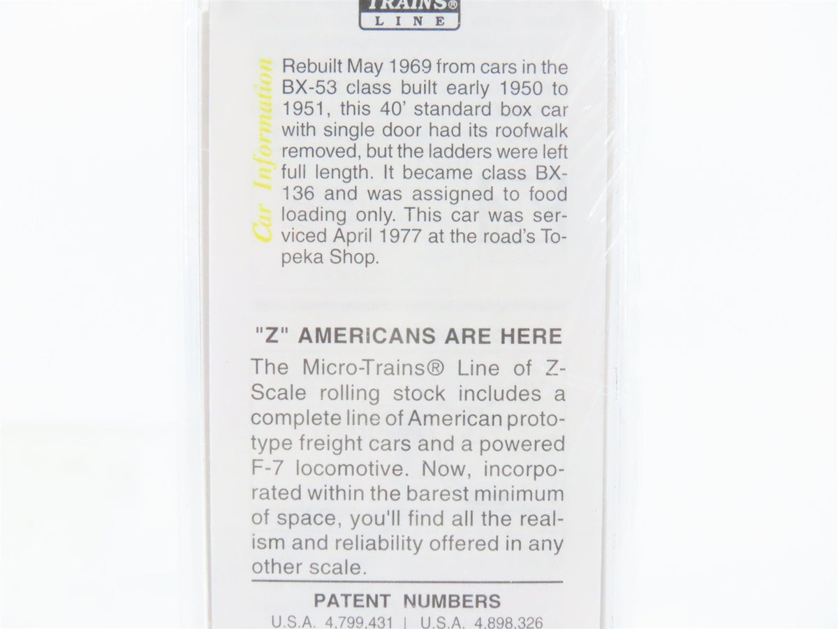 Z Scale Micro-Trains MTL 14147 ATSF Santa Fe 40&#39; Single Door Box Car #22640