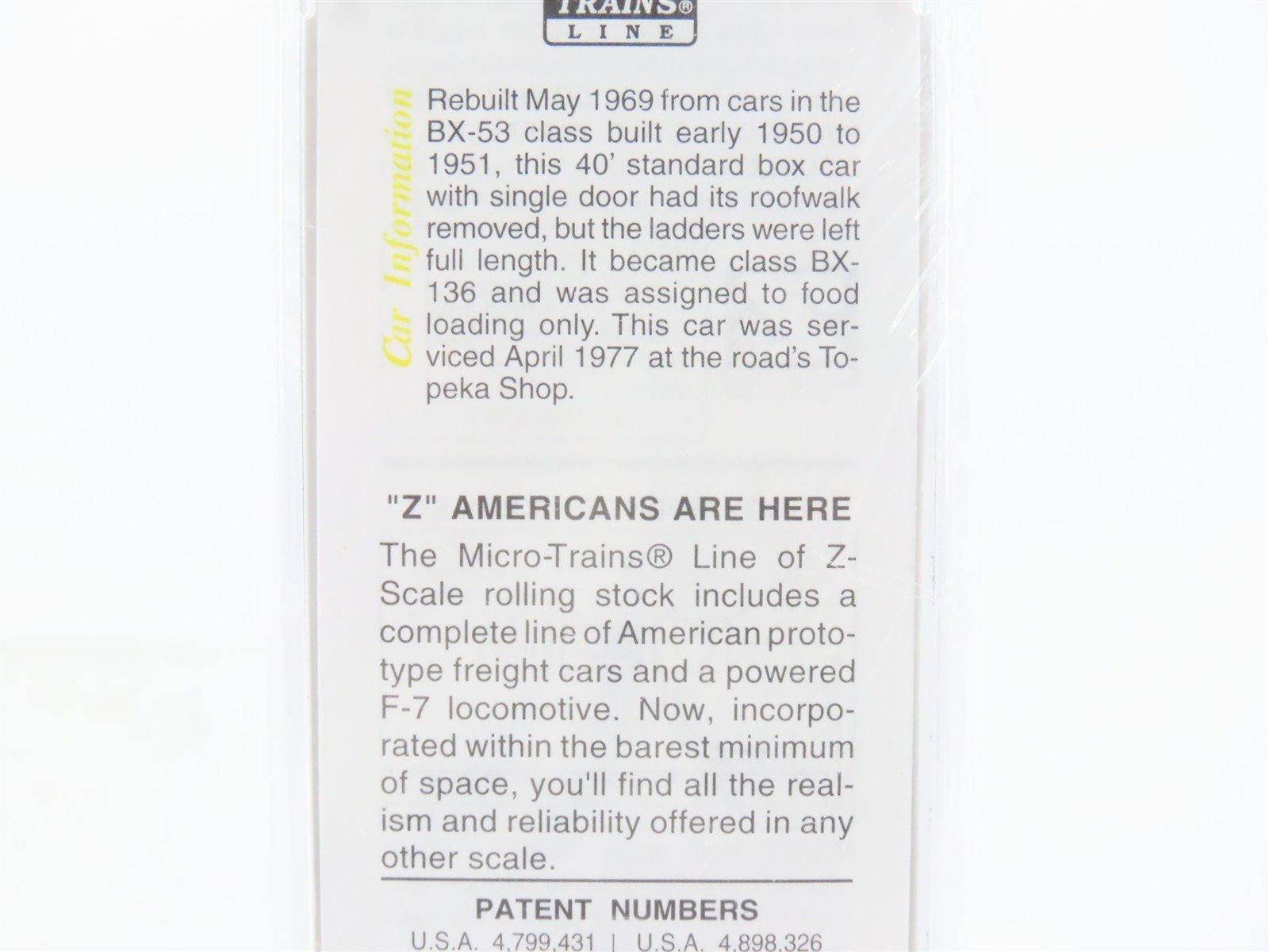 Z Scale Micro-Trains MTL 14147 ATSF Santa Fe 40' Single Door Box Car #22640