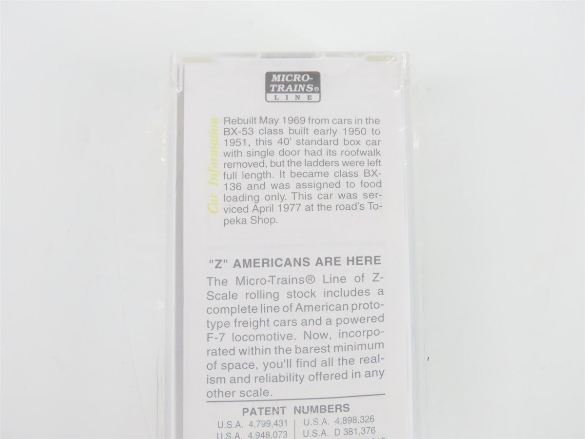 Z Scale Micro-Trains MTL 14147 ATSF Santa Fe 40&#39; Single Door Box Car #22640