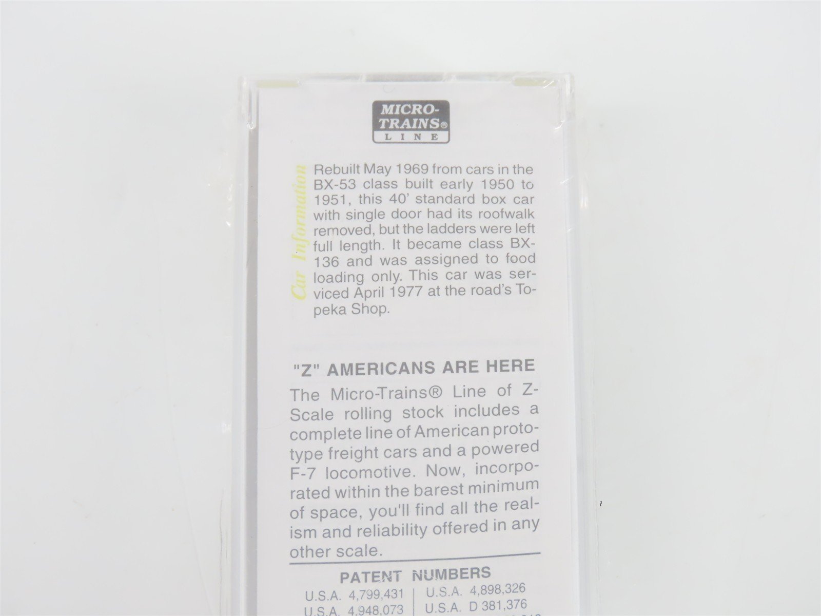 Z Scale Micro-Trains MTL 14147 ATSF Santa Fe 40' Single Door Box Car #22640