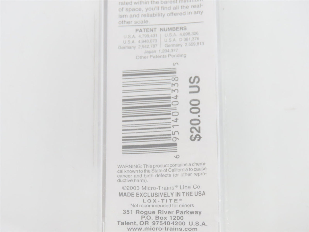 Z Scale Micro-Trains MTL 14147 ATSF Santa Fe 40&#39; Single Door Box Car #22640