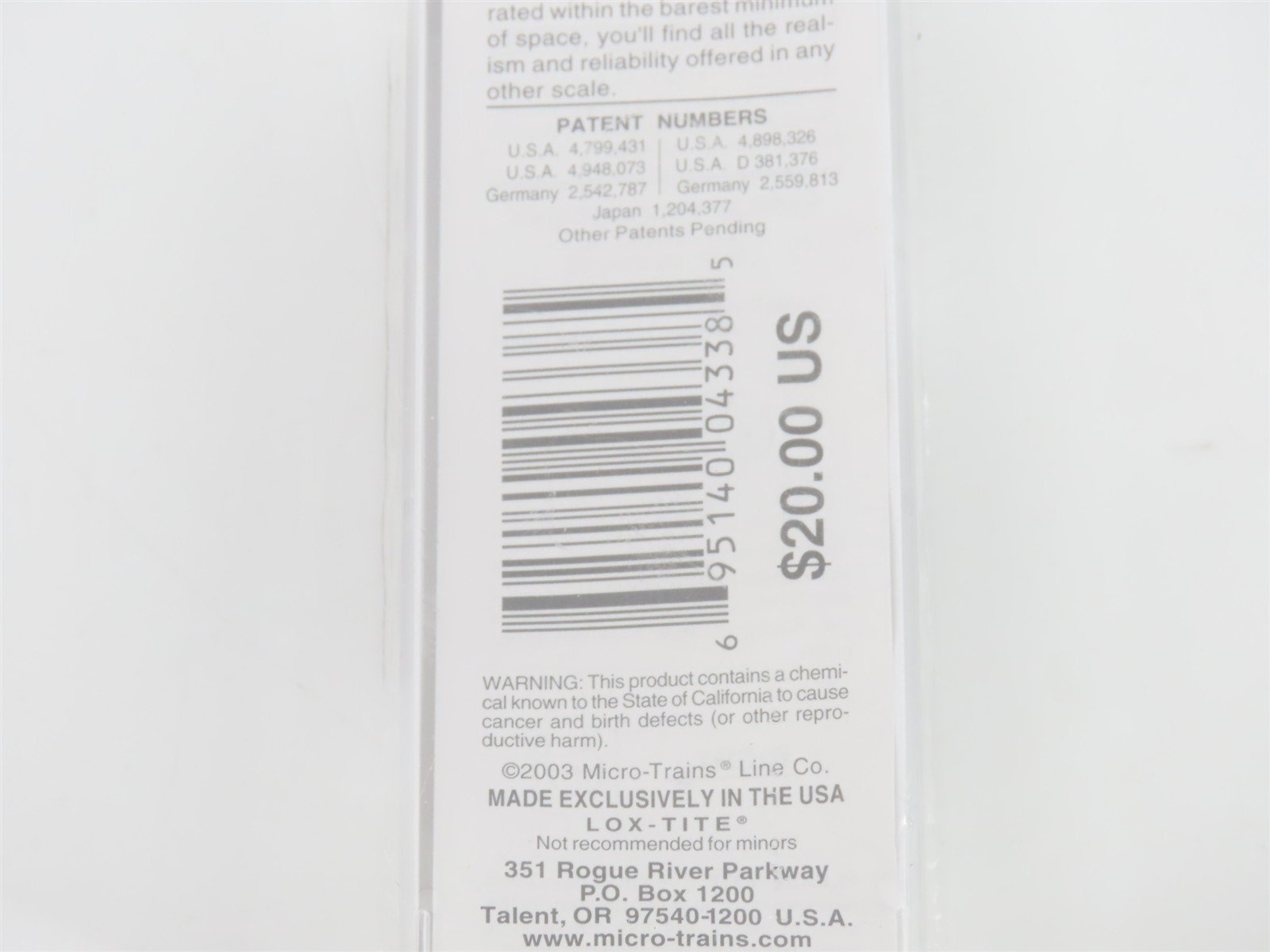 Z Scale Micro-Trains MTL 14147 ATSF Santa Fe 40' Single Door Box Car #22640