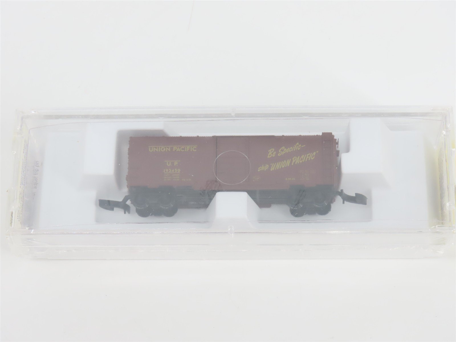 Z Scale Micro-Trains MTL 14145 UP Union Pacific Be Specific 40' Box Car #193450