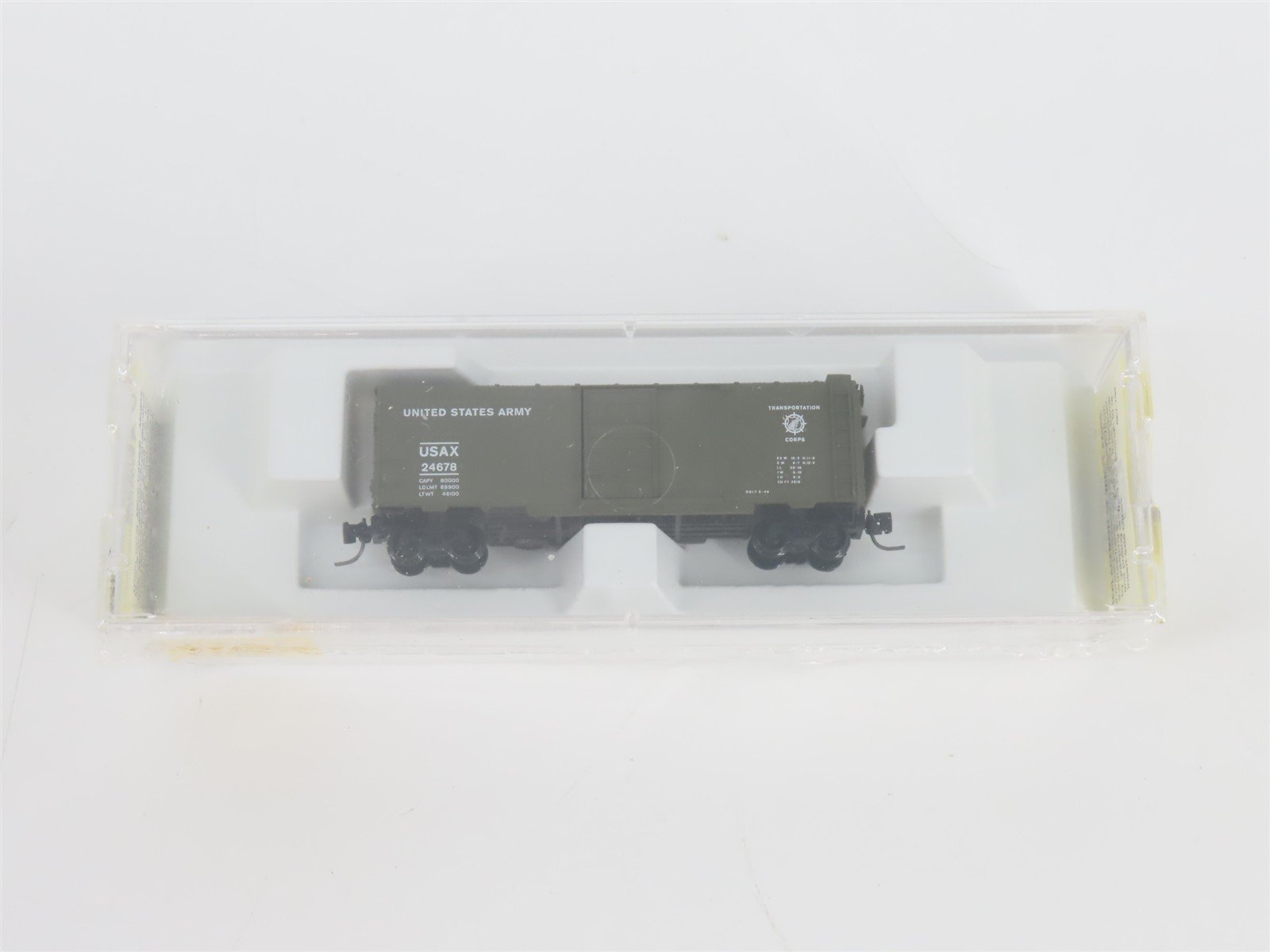 Z Scale Micro-Trains MTL 14138-2 USAX United States Army 40' Box Car #24678