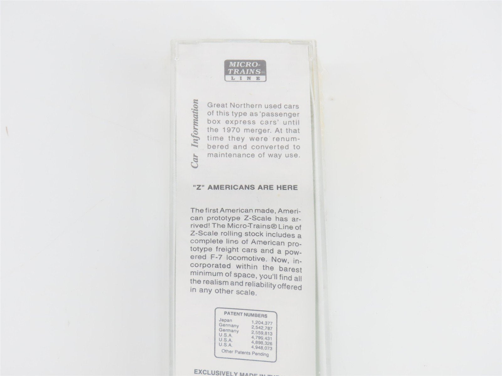 Z Scale Micro-Trains MTL 14134-2 GN Great Northern 40' Single Door Box Car #2538