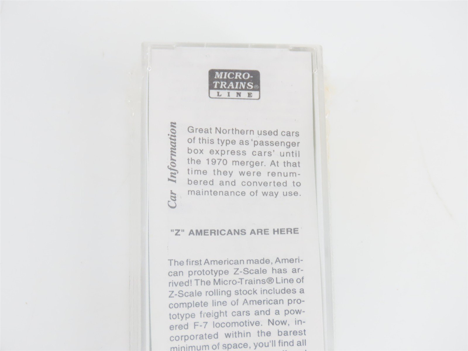 Z Scale Micro-Trains MTL 14134-2 GN Great Northern 40' Single Door Box Car #2538