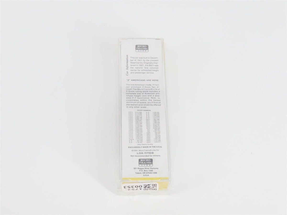 Z Scale Micro-Trains MTL 14132-2 B&amp;O Baltimore &amp; Ohio 40&#39; Box Car #465000