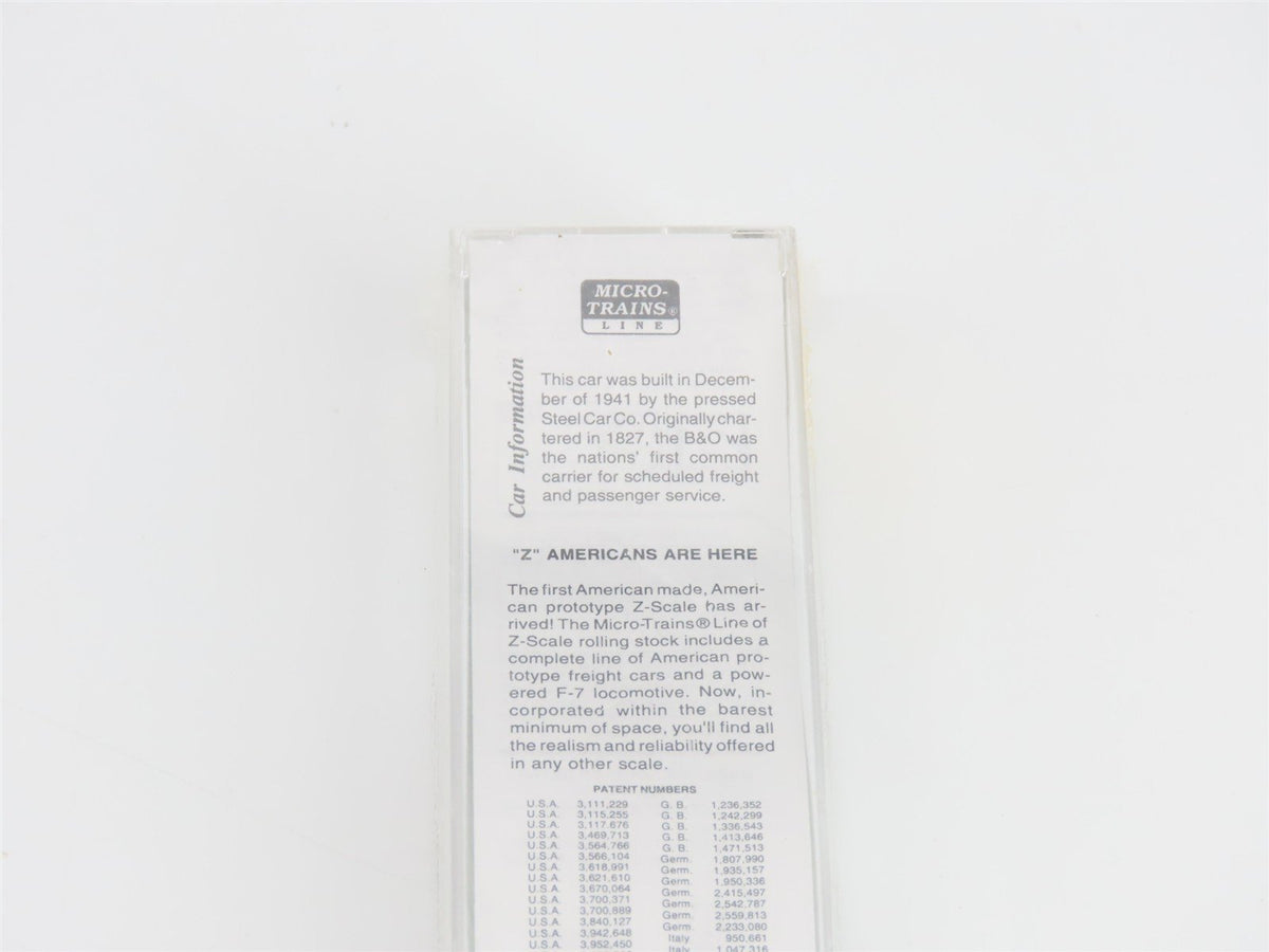 Z Scale Micro-Trains MTL 14132-2 B&amp;O Baltimore &amp; Ohio 40&#39; Box Car #465000