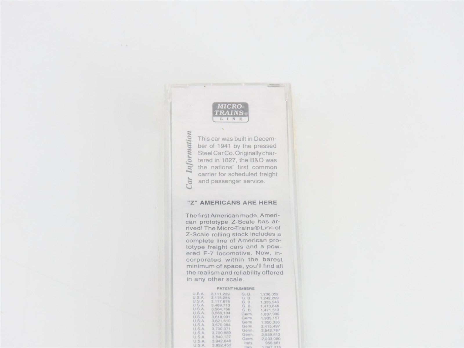 Z Scale Micro-Trains MTL 14132-2 B&O Baltimore & Ohio 40' Box Car #465000