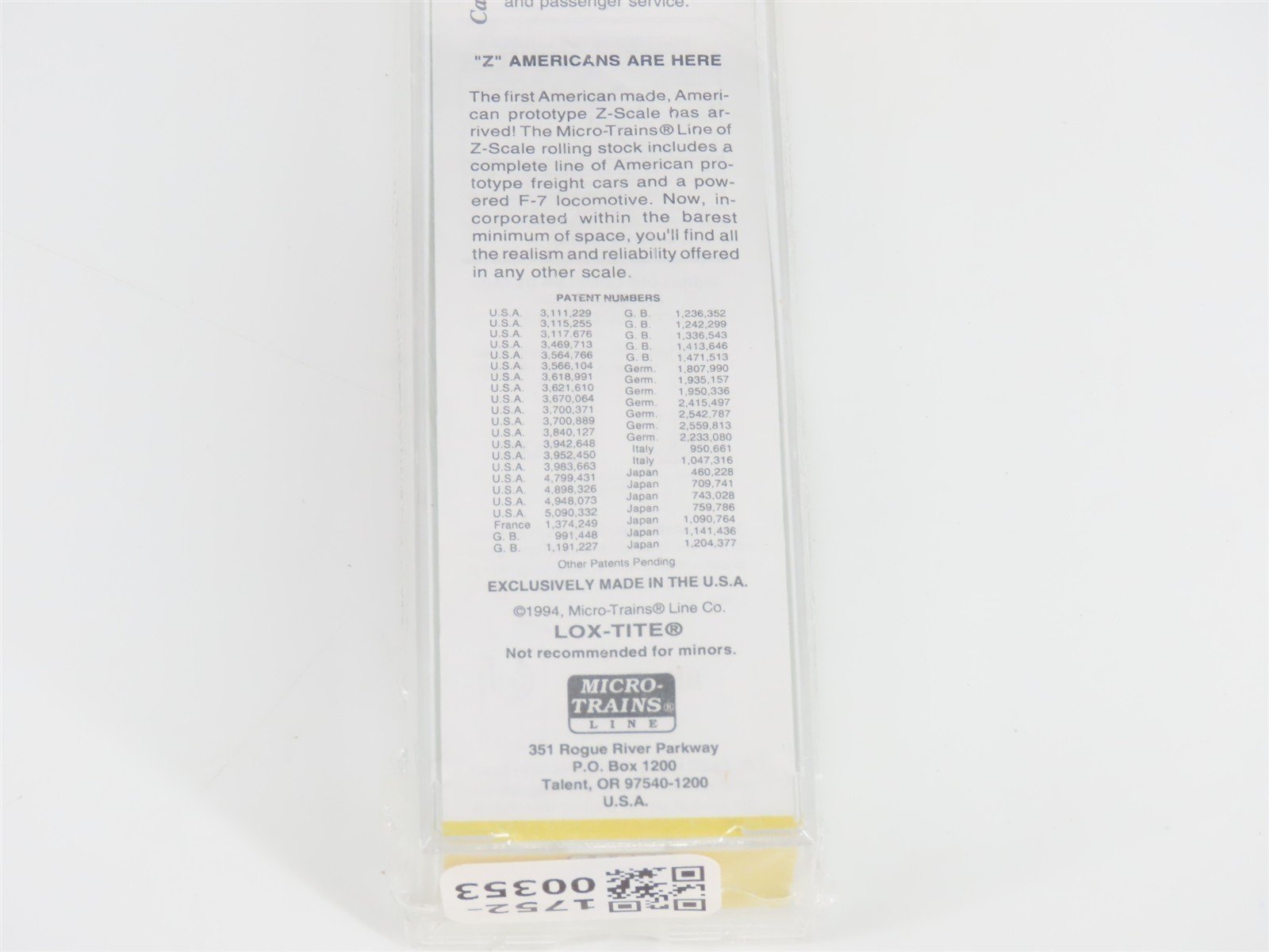 Z Scale Micro-Trains MTL 14132-2 B&O Baltimore & Ohio 40' Box Car #465000