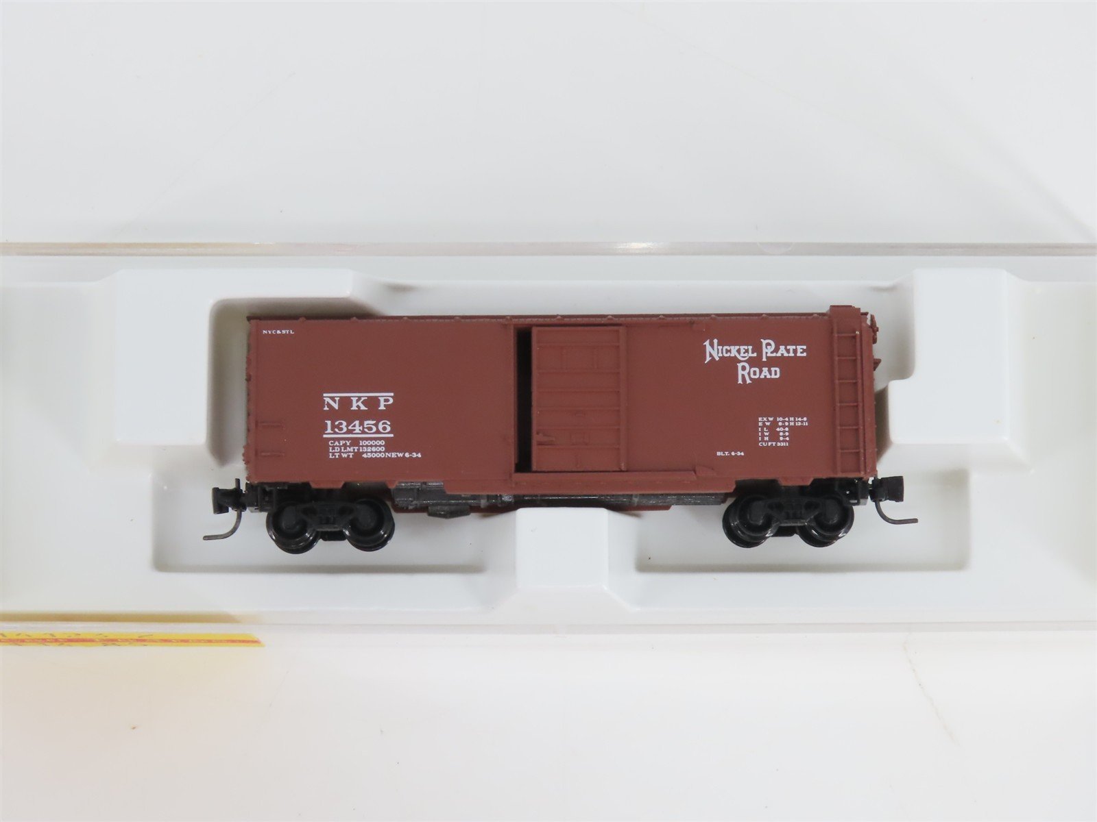 Z Scale Micro-Trains MTL 14123-2 NKP Nickel Plate Road 40' Box Car #13456