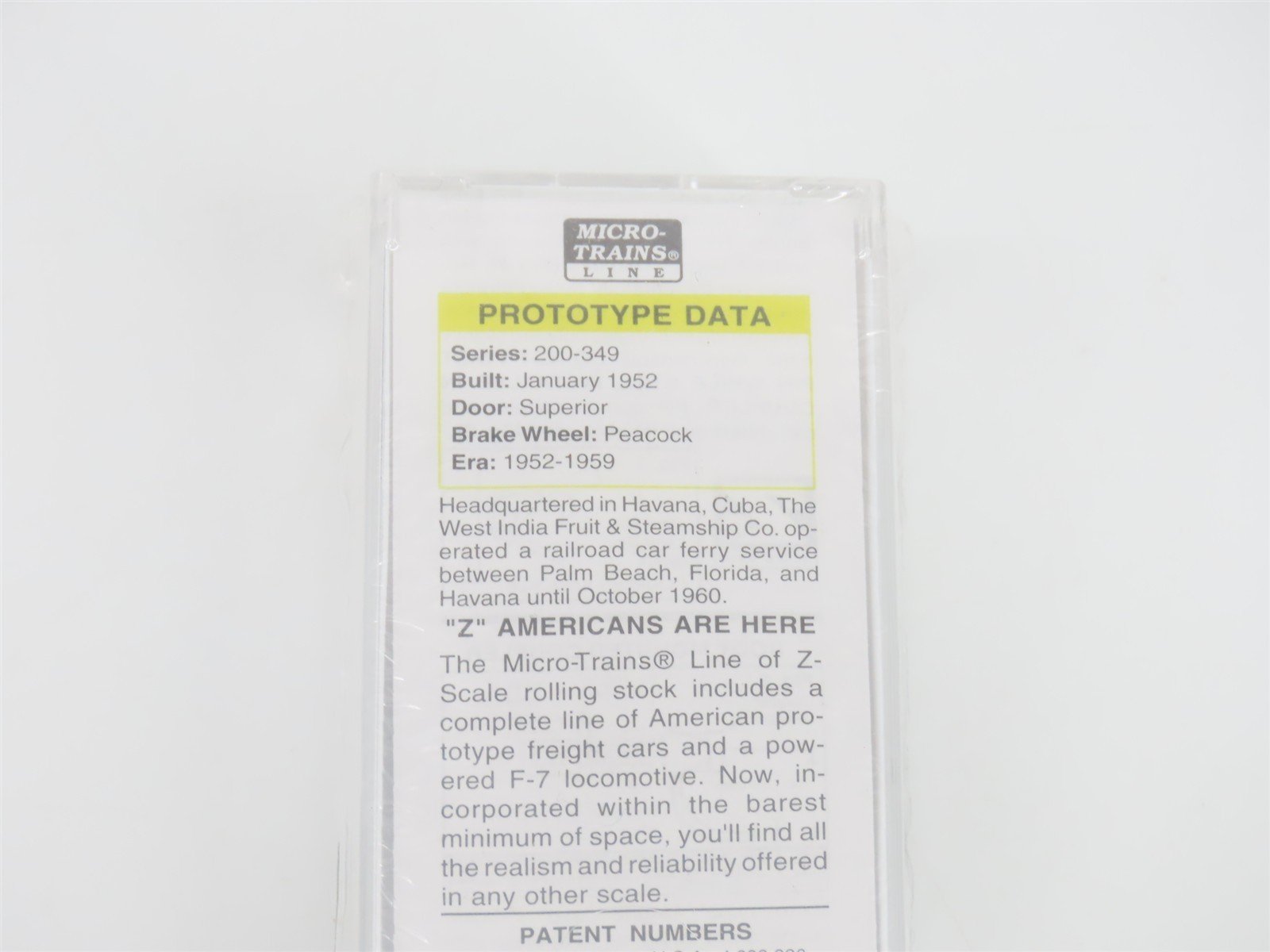 Z Scale Micro-Trains MTL 14126 WIF West India Fruit 40' Single Door Box Car #210