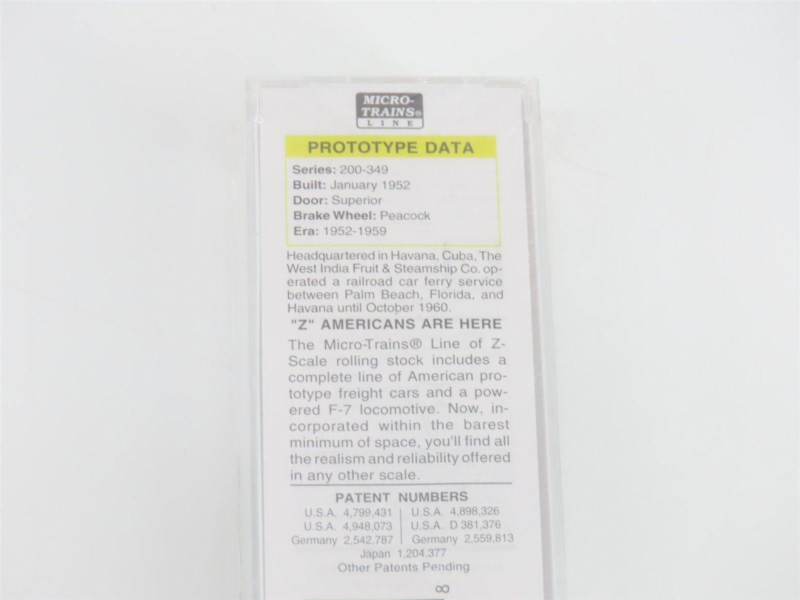 Z Scale Micro-Trains MTL 14126 WIF West India Fruit 40' Single Door Box Car #210