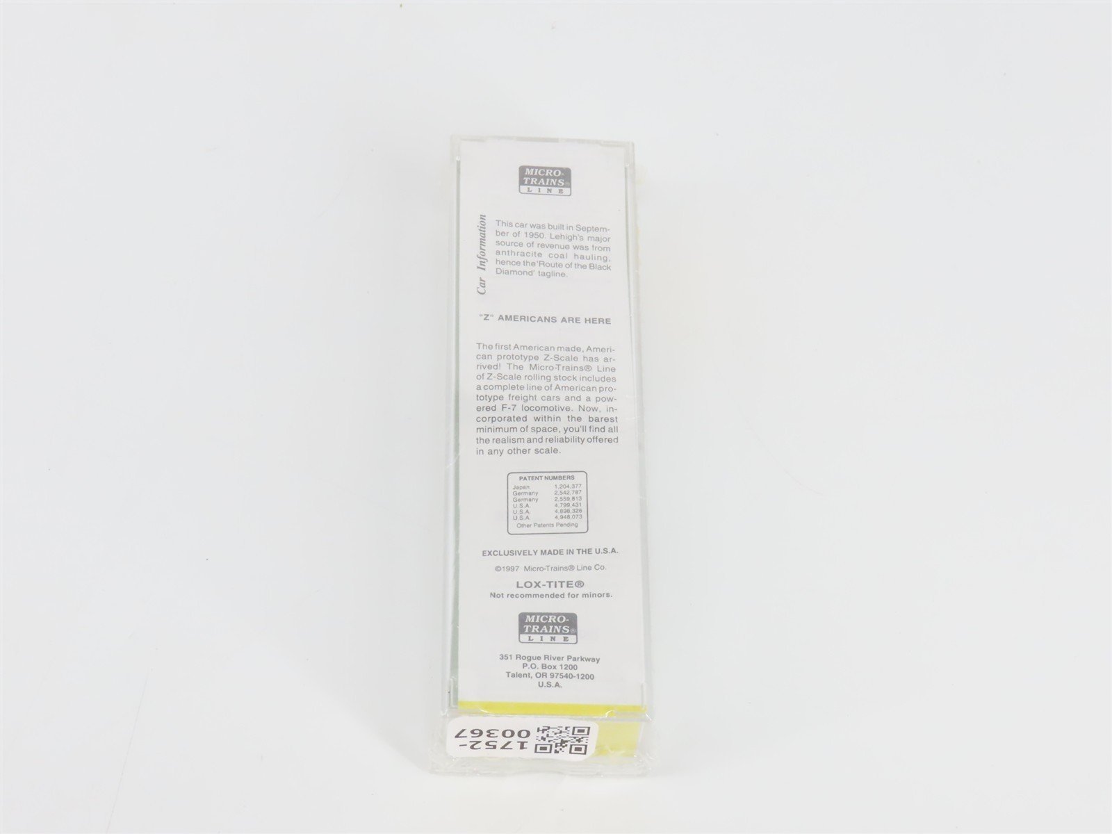 Z Scale Micro-Trains MTL 14129-2 LV Lehigh Valley 40' Single Door Box Car #62570