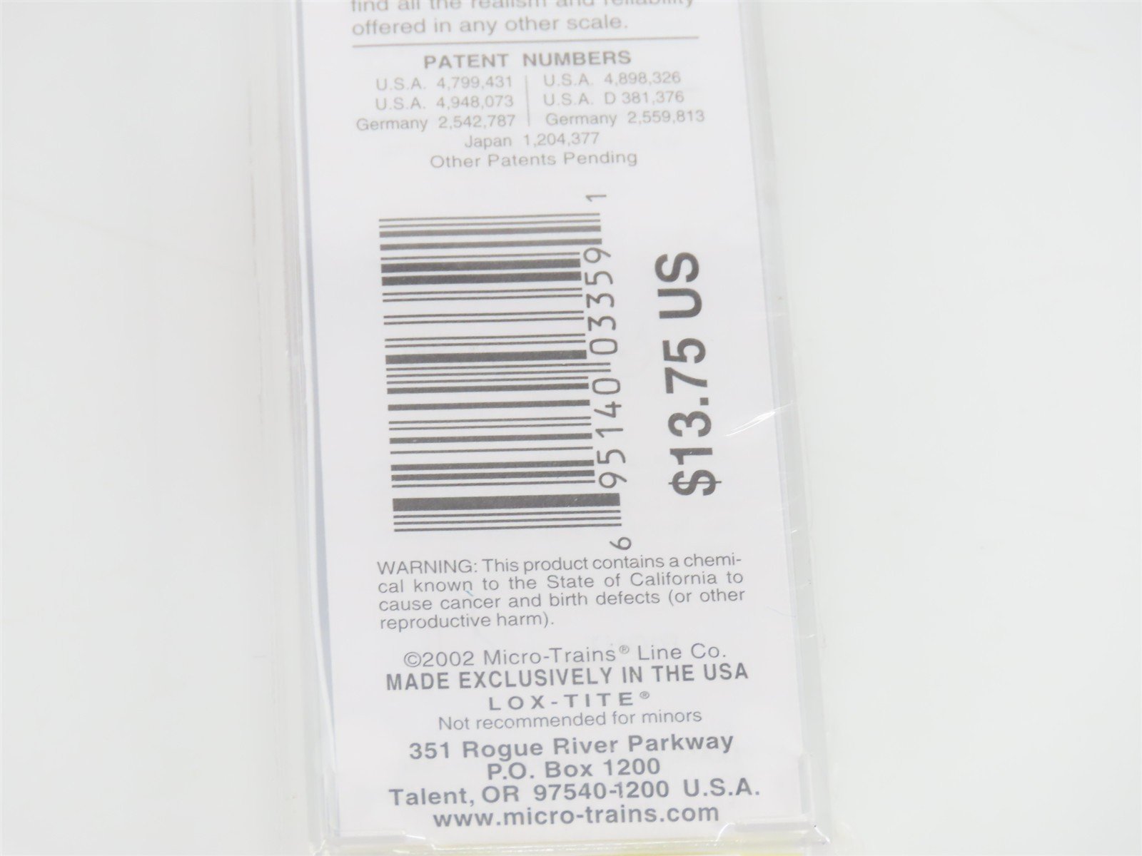 Z Scale Micro-Trains MTL 14419 CN Canadian National Single Dome Tank Car #990984