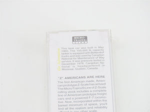 Z Micro-Trains MTL 14419-2 CN Canadian National Single Dome Tank Car #990984