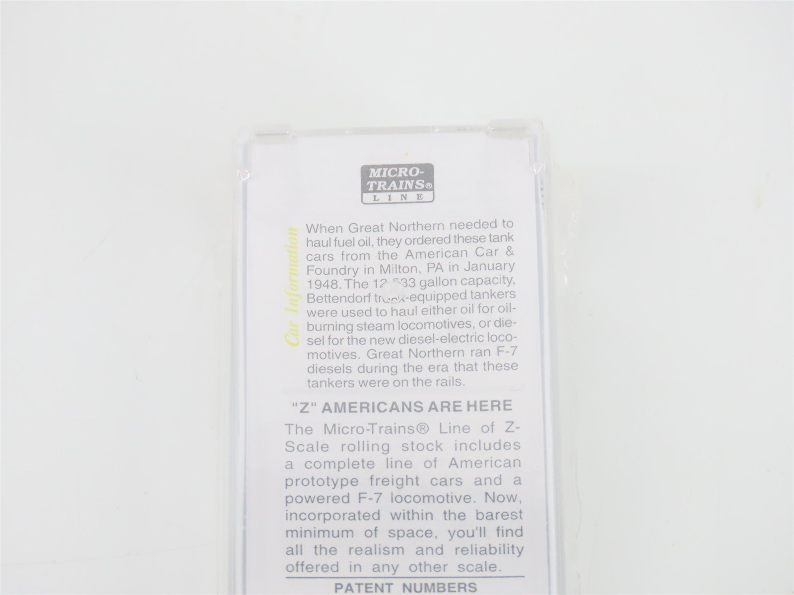 Z Scale Micro-Trains MTL 14417-2 GN Great Northern Single Dome Tank Car #X-1155