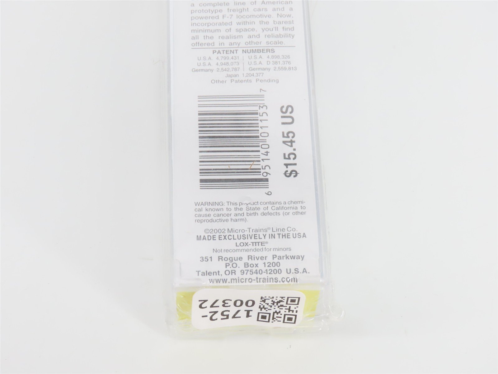 Z Scale Micro-Trains MTL 14417-2 GN Great Northern Single Dome Tank Car #X-1155