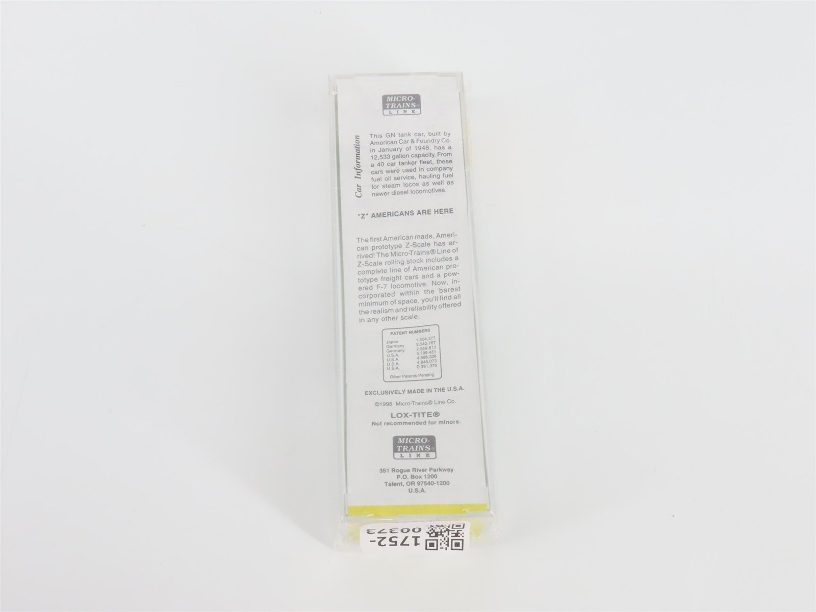 Z Scale Micro-Trains MTL 14417-2 GN Great Northern Single Dome Tank Car #X-1153