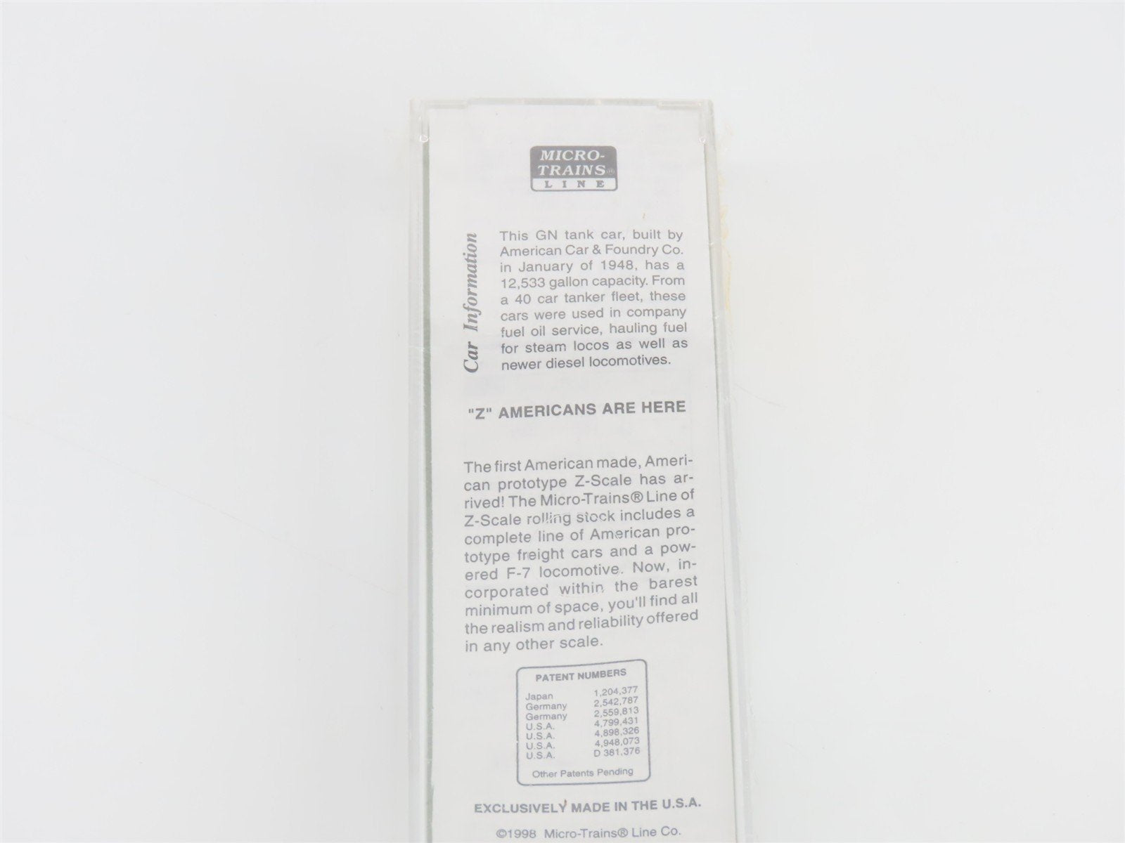 Z Scale Micro-Trains MTL 14417-2 GN Great Northern Single Dome Tank Car #X-1153