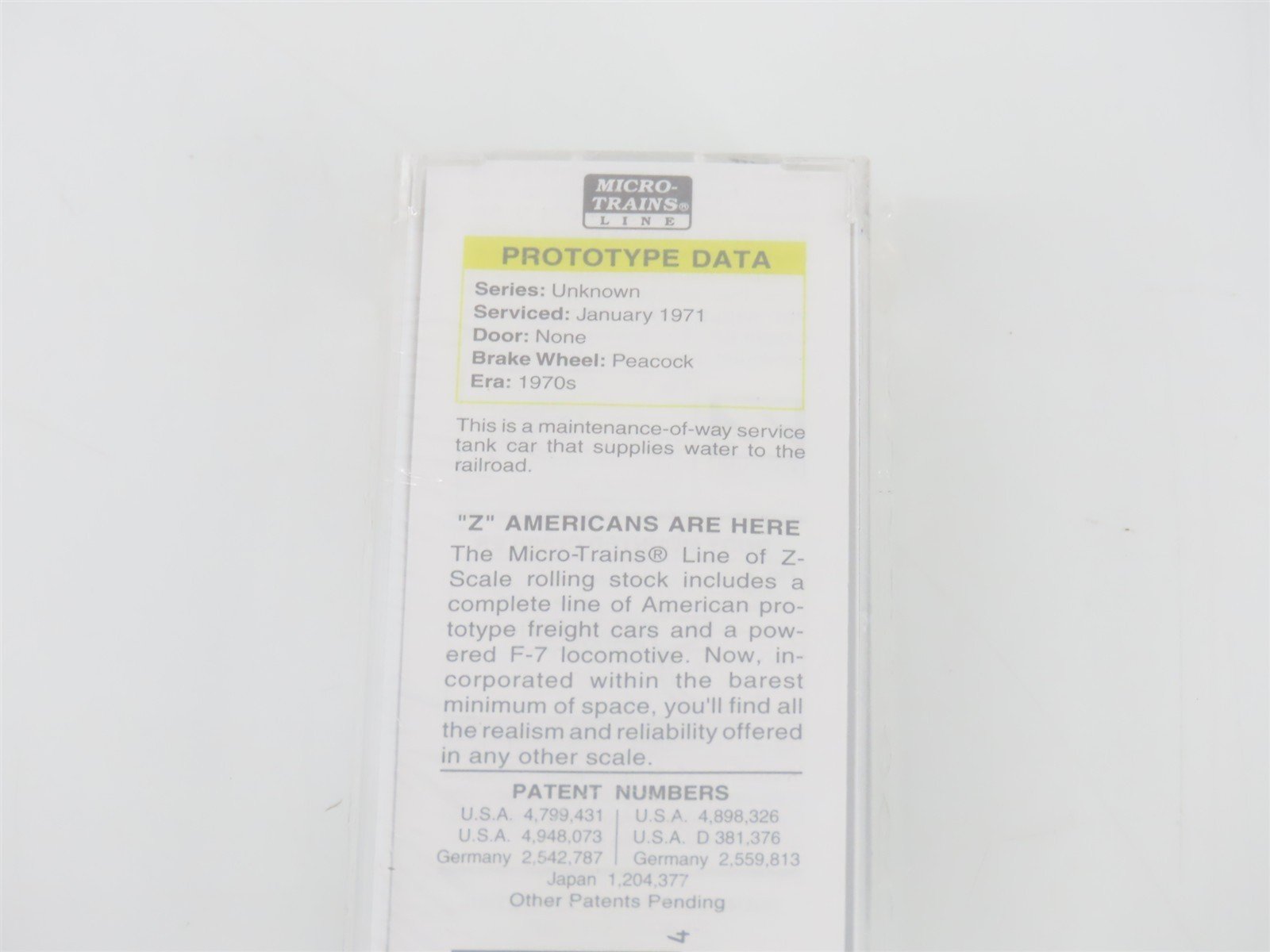 Z Micro-Trains MTL 14414 UP Union Pacific Single Dome Water Tank Car #908726