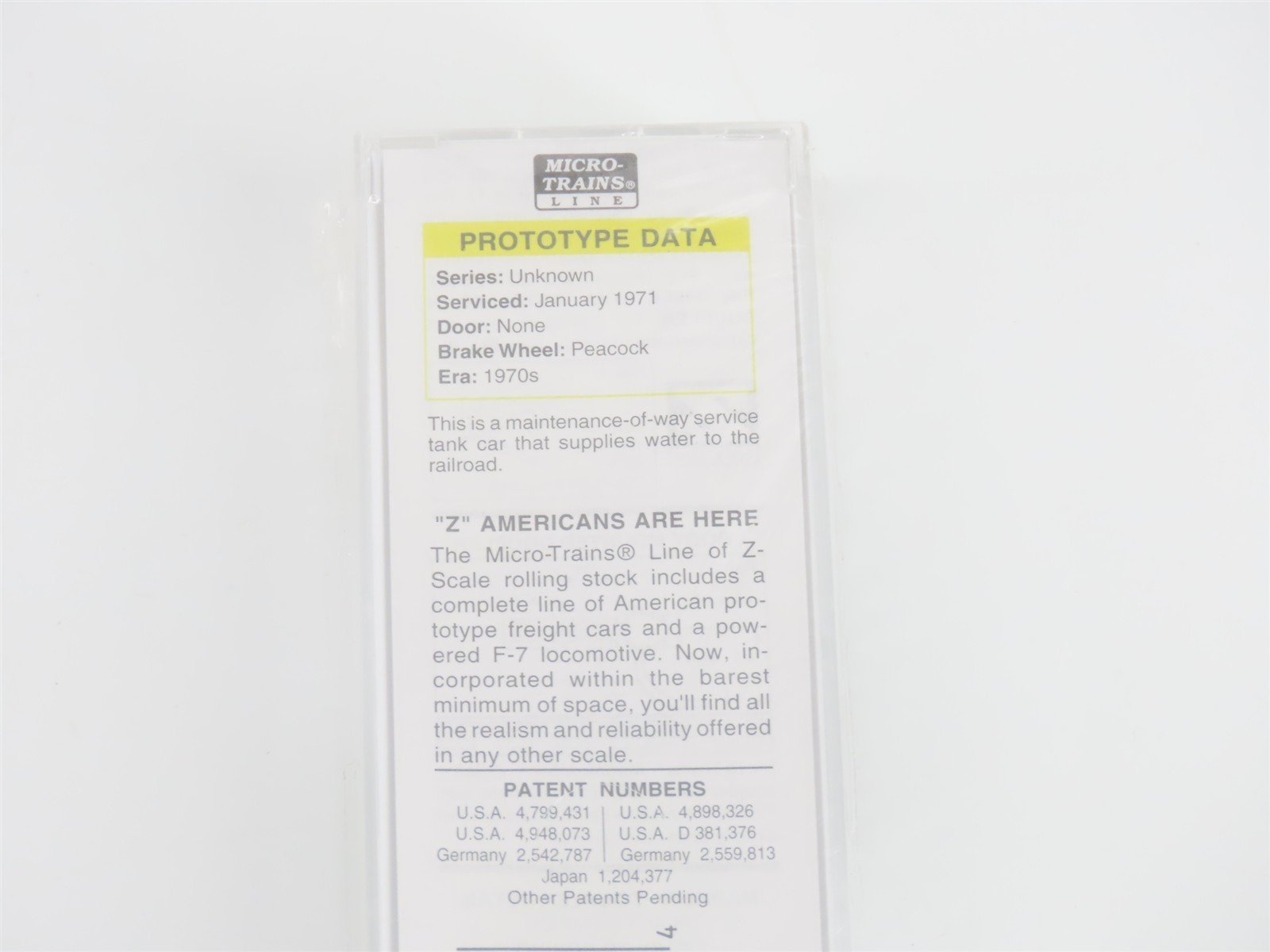 Z Micro-Trains MTL 14414 UP Union Pacific Single Dome Water Tank Car #908726