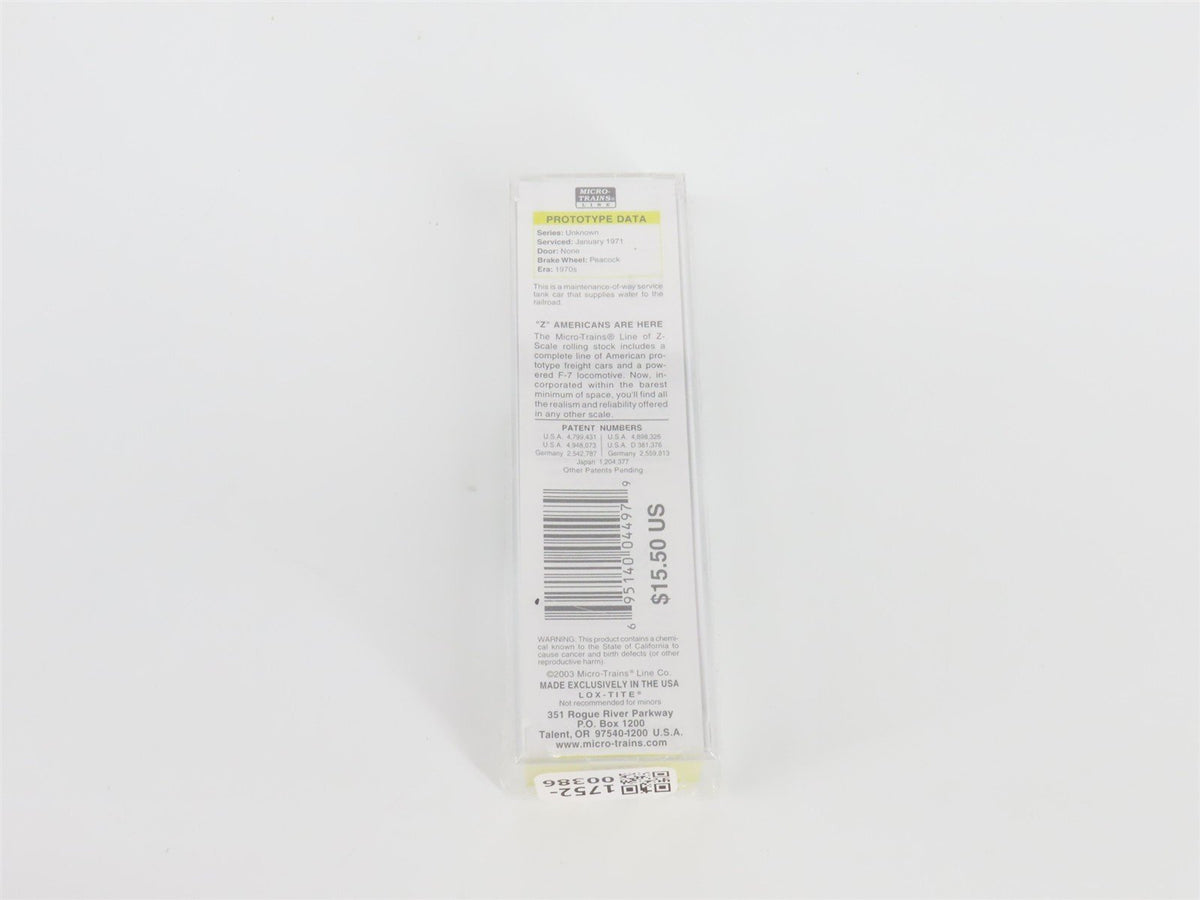 Z Micro-Trains MTL 14414-2 UP Union Pacific Single Dome Water Tank Car #908726