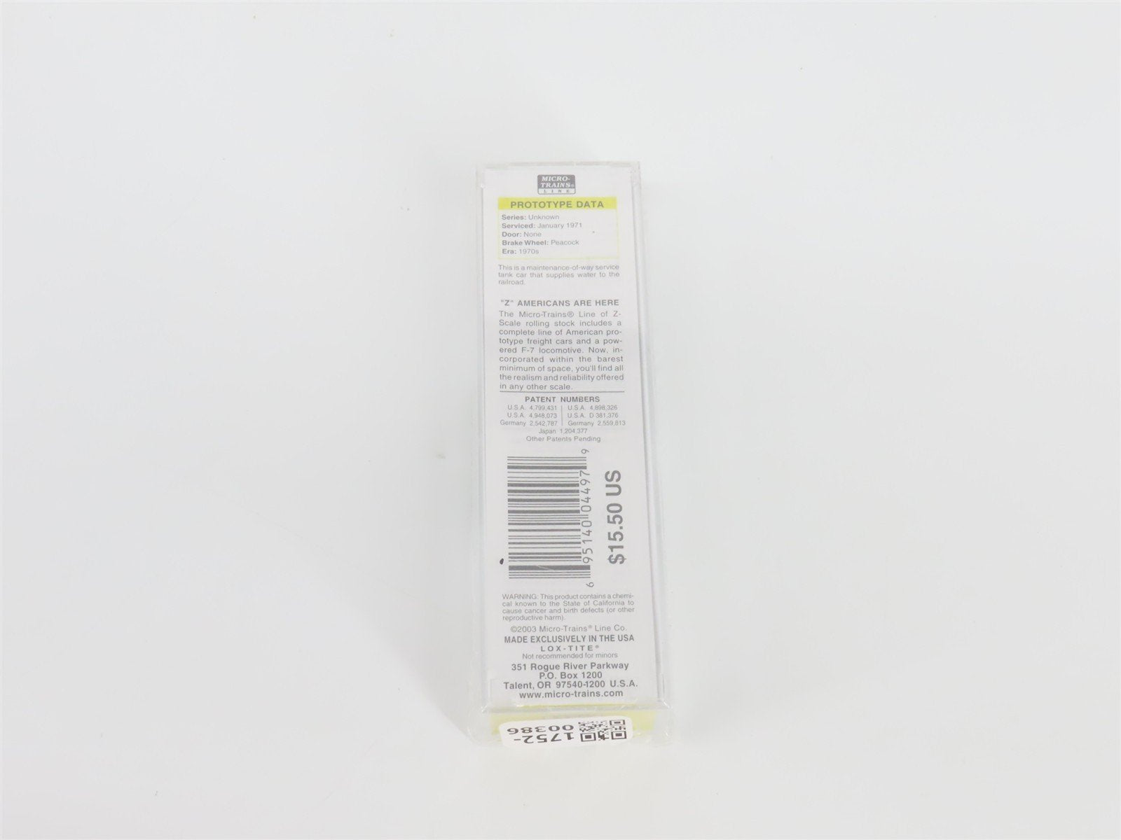 Z Micro-Trains MTL 14414-2 UP Union Pacific Single Dome Water Tank Car #908726