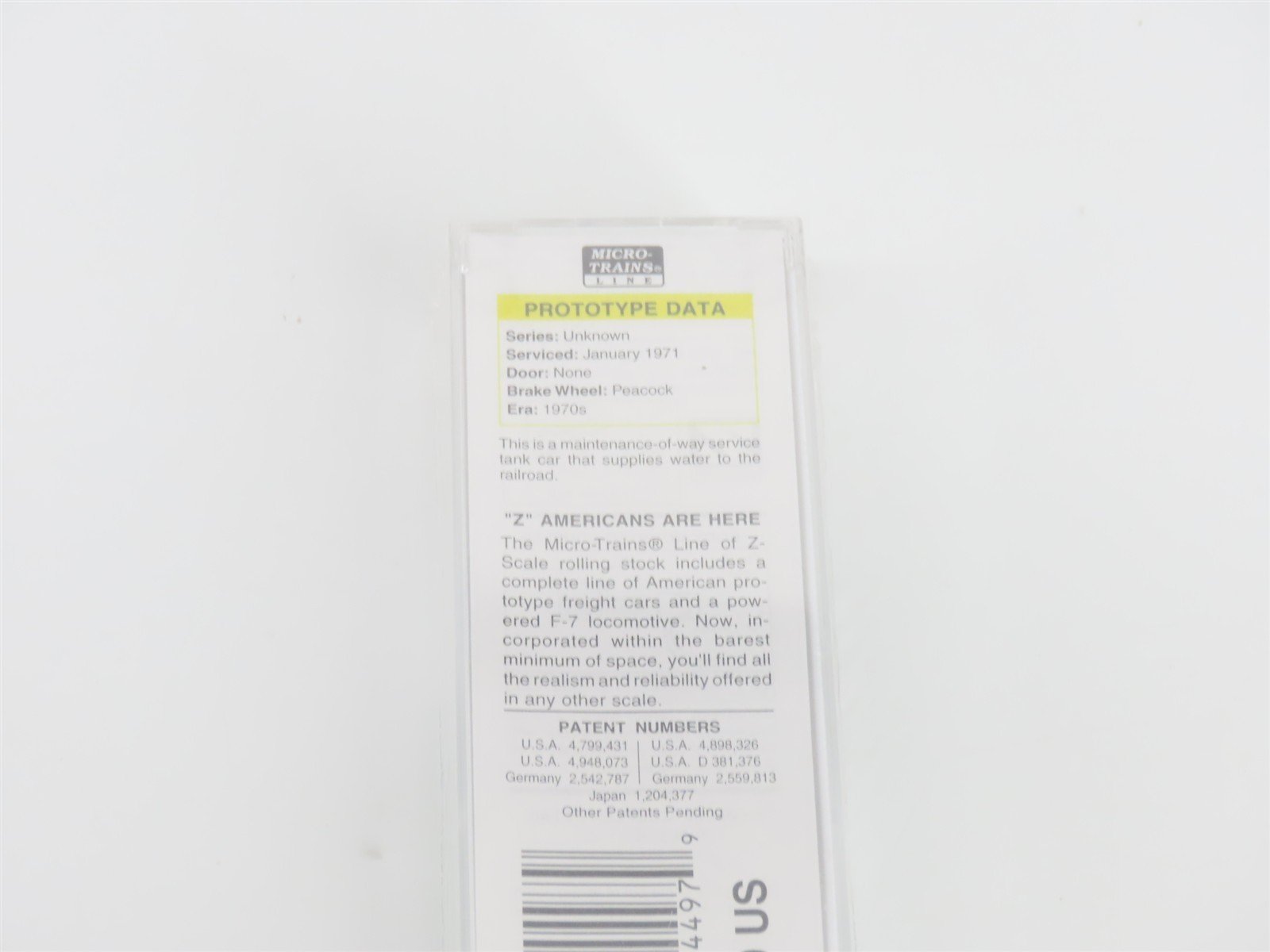 Z Micro-Trains MTL 14414-2 UP Union Pacific Single Dome Water Tank Car #908726