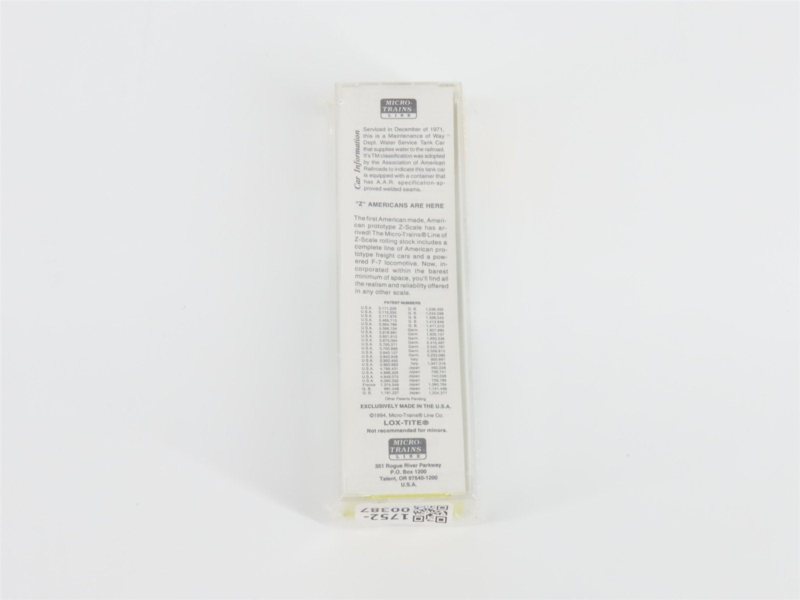 Z Micro-Trains MTL 14414-2 UP Union Pacific Single Dome Water Tank Car #908728