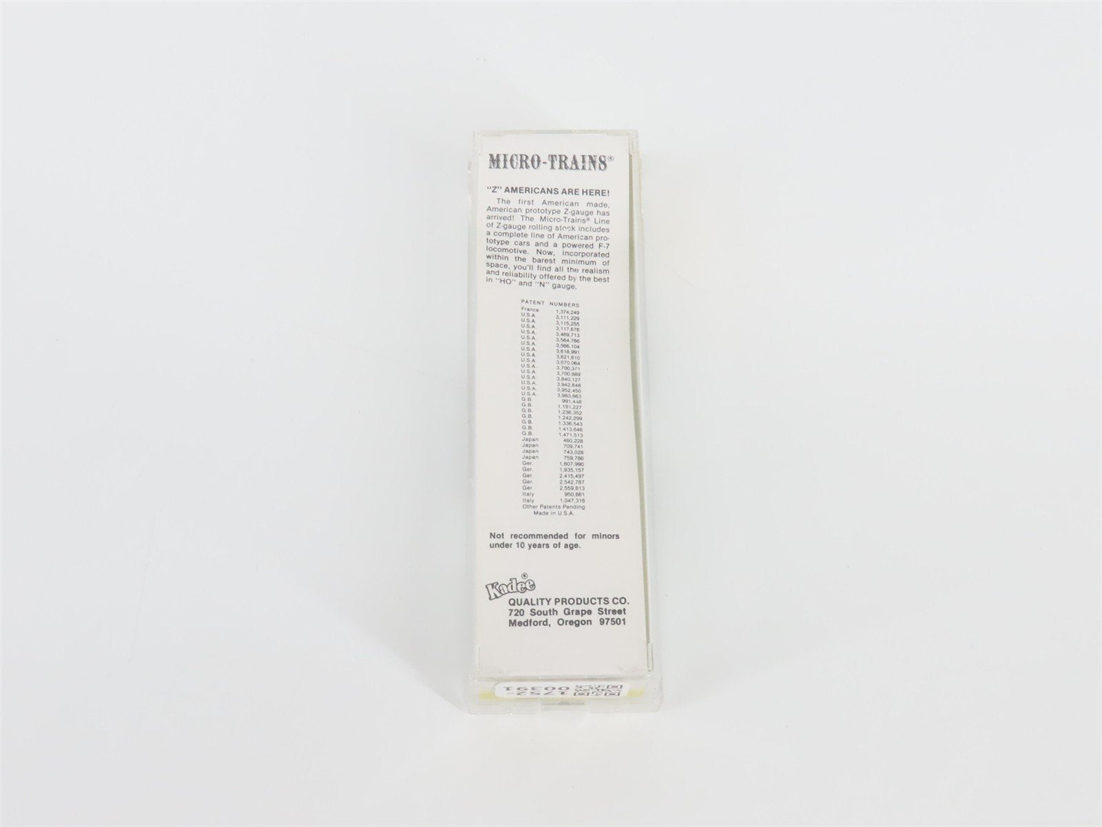 Z Kadee Micro-Trains MTL 14408-2 SP Southern Pacific Single Dome Tank Car #60178