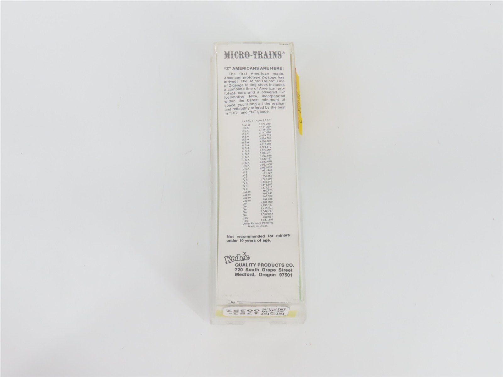 Z Kadee Micro-Trains MTL 14408-2 SP Southern Pacific Single Dome Tank Car #60178