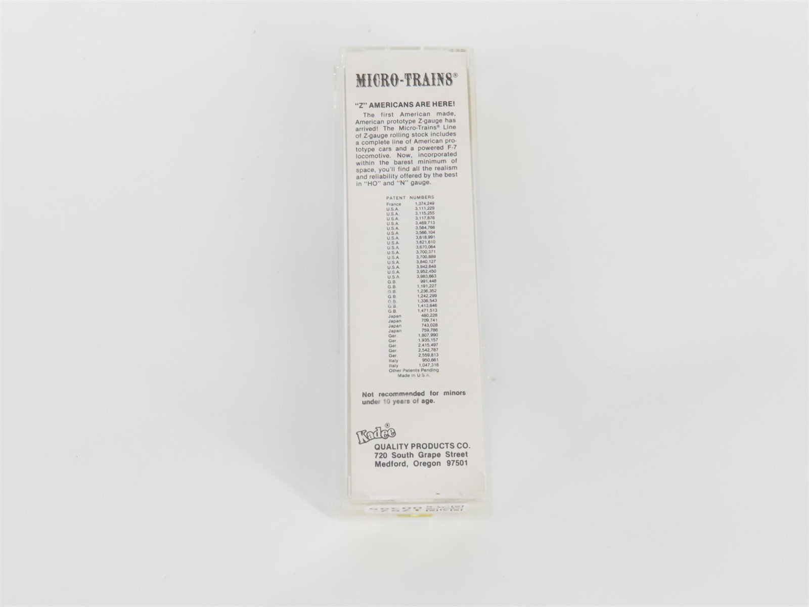 Z Kadee Micro-Trains MTL 14408-2 SP Southern Pacific Single Dome Tank Car #60178