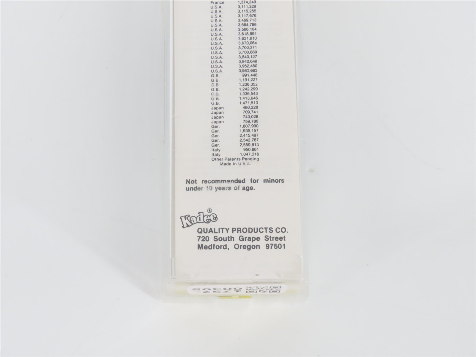 Z Kadee Micro-Trains MTL 14408-2 SP Southern Pacific Single Dome Tank Car #60178