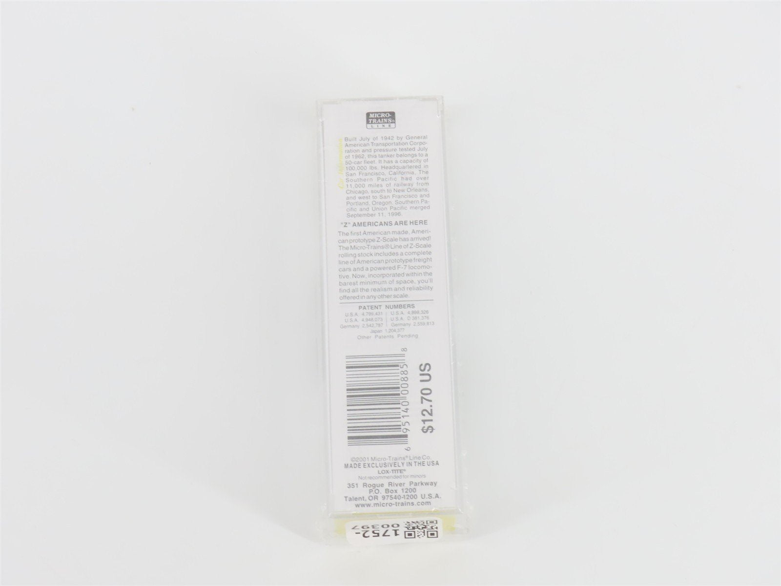 Z Scale Micro-Trains MTL 14408 SP Southern Pacific Single Dome Tank Car #60175