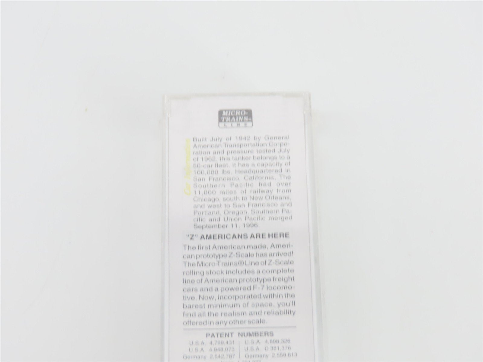 Z Scale Micro-Trains MTL 14408 SP Southern Pacific Single Dome Tank Car #60175