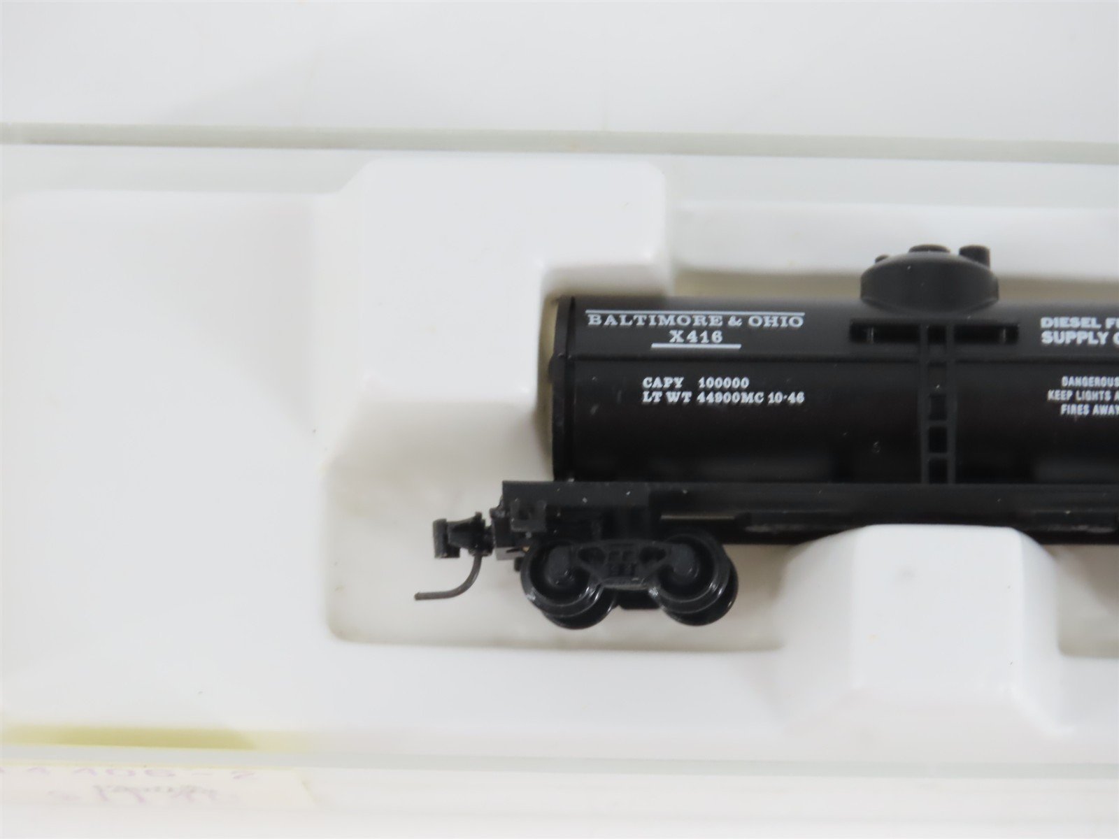 Z Kadee Micro-Trains MTL 14406-2 B&O Baltimore & Ohio Single Dome Tank Car #X416