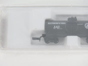 Z Scale Micro-Trains MTL 14406 B&O Baltimore & Ohio Single Dome Tank Car #X417