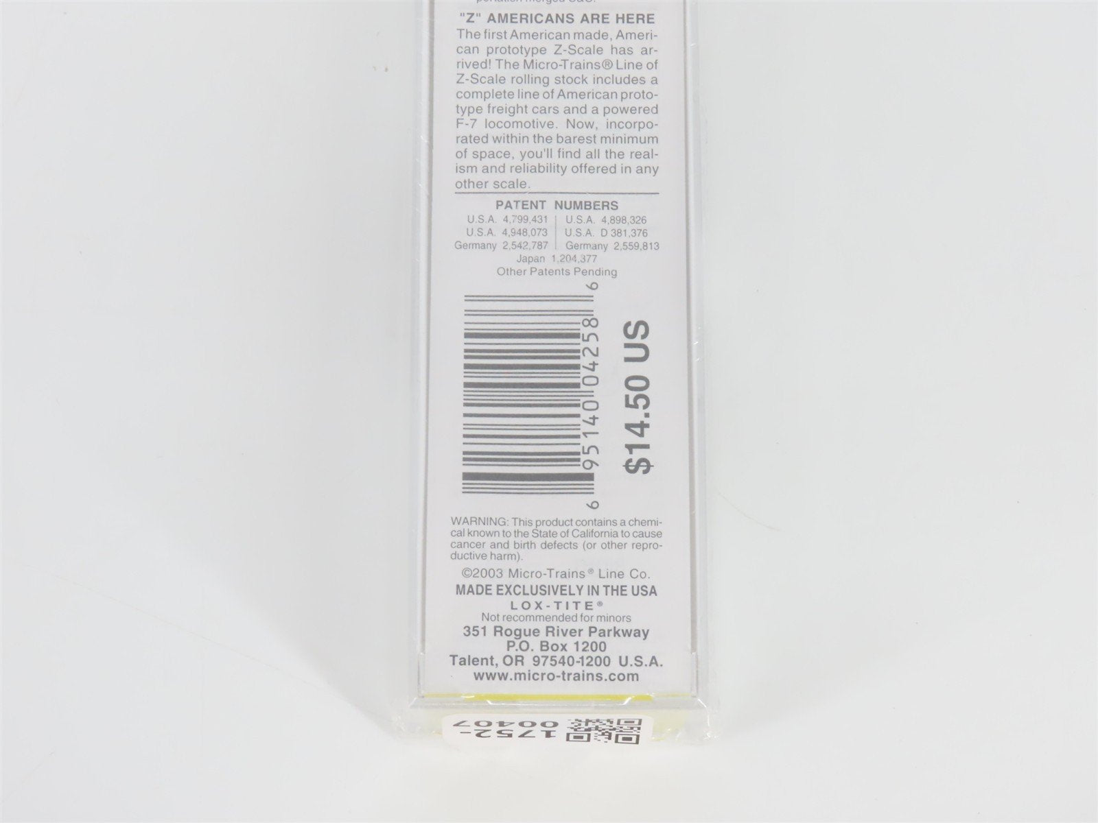 Z Scale Micro-Trains MTL 14406 B&O Baltimore & Ohio Single Dome Tank Car #X417