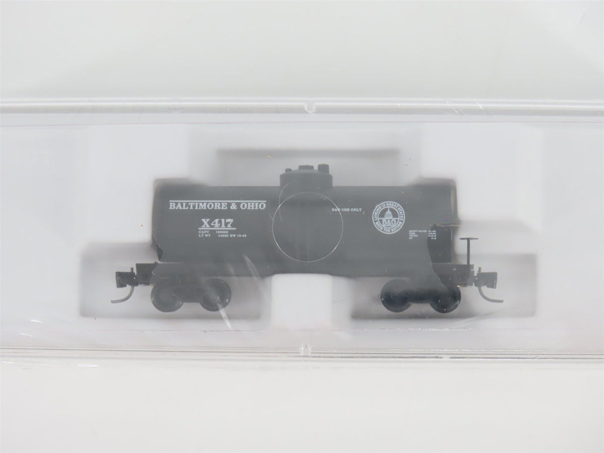 Z Scale Micro-Trains MTL 14406-2 B&amp;O Baltimore &amp; Ohio Single Dome Tank Car #X417