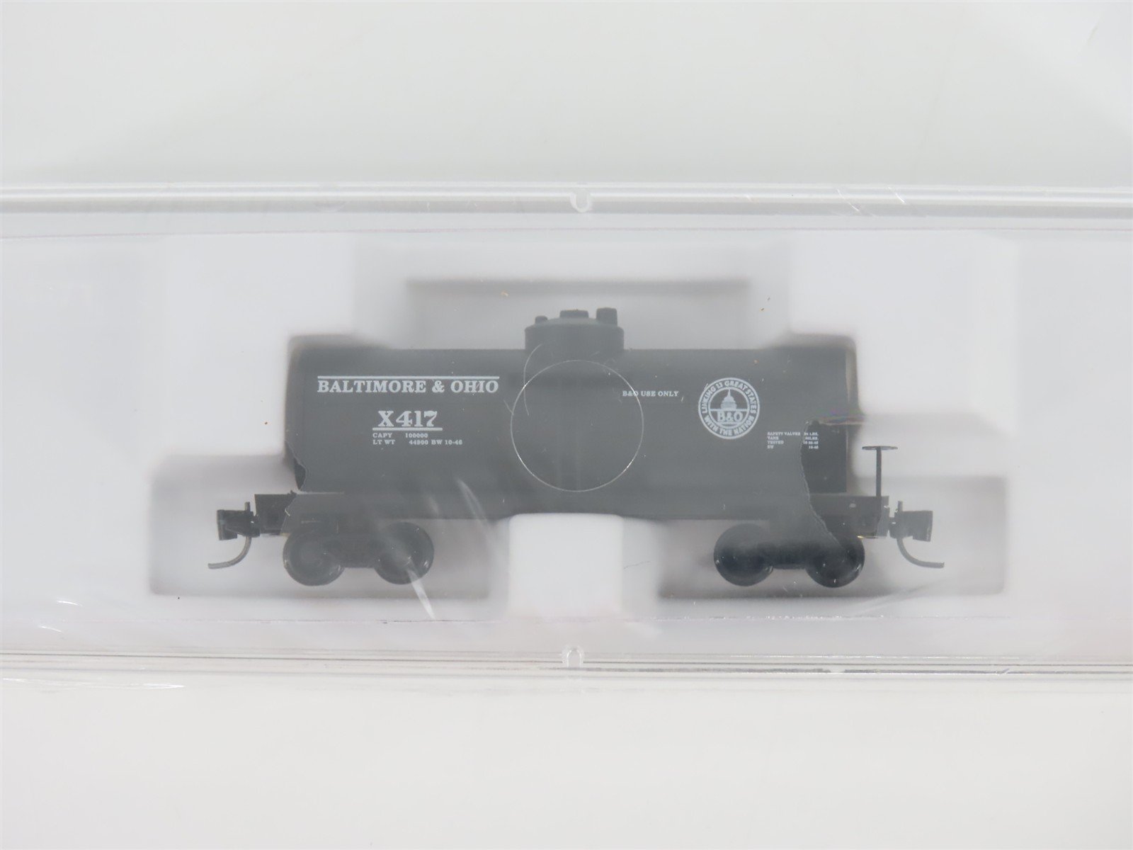 Z Scale Micro-Trains MTL 14406-2 B&O Baltimore & Ohio Single Dome Tank Car #X417