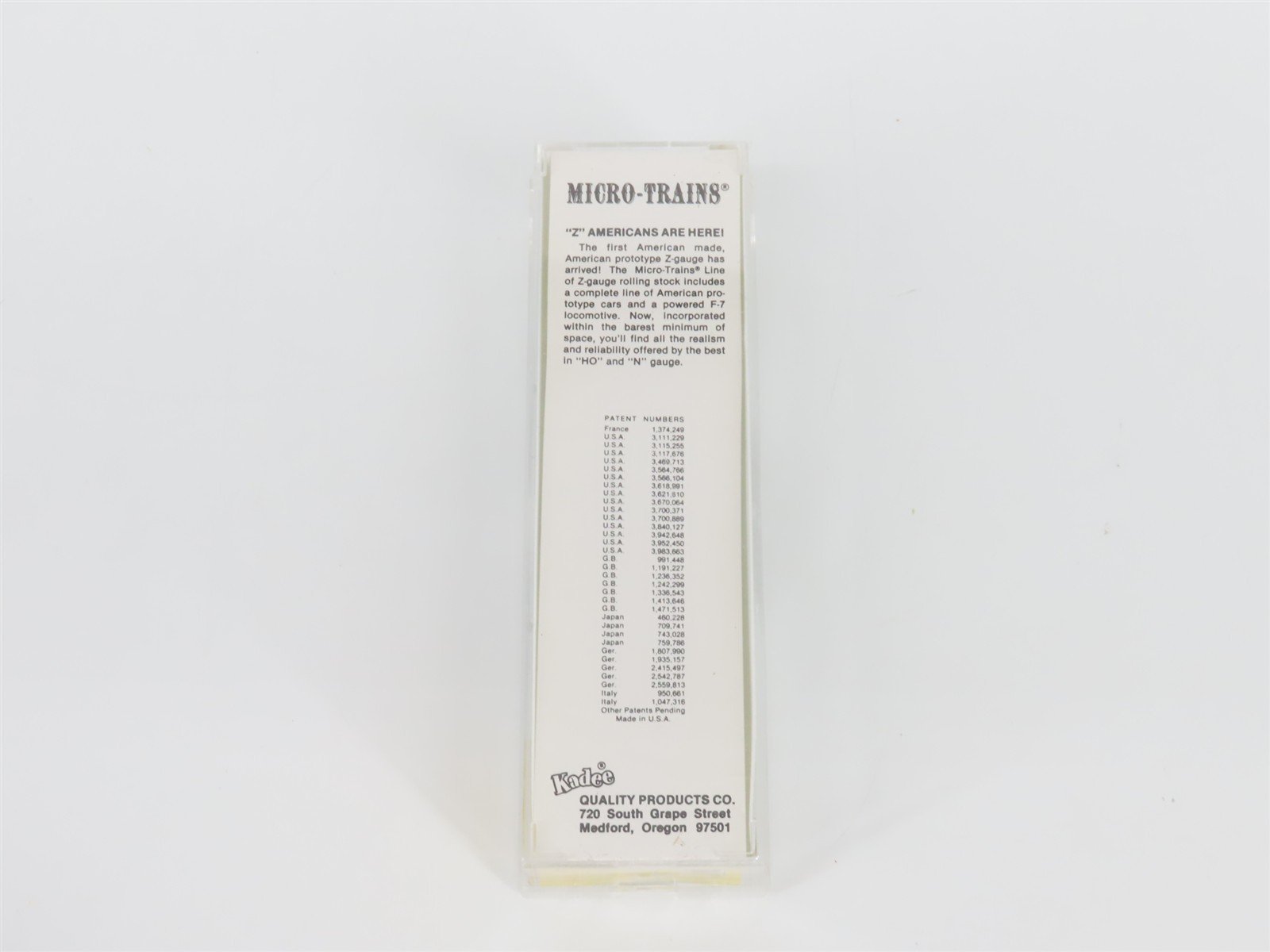 Z Kadee Micro-Trains MTL 14407-2 CB&Q Burlington Route Single Dome Tank Car