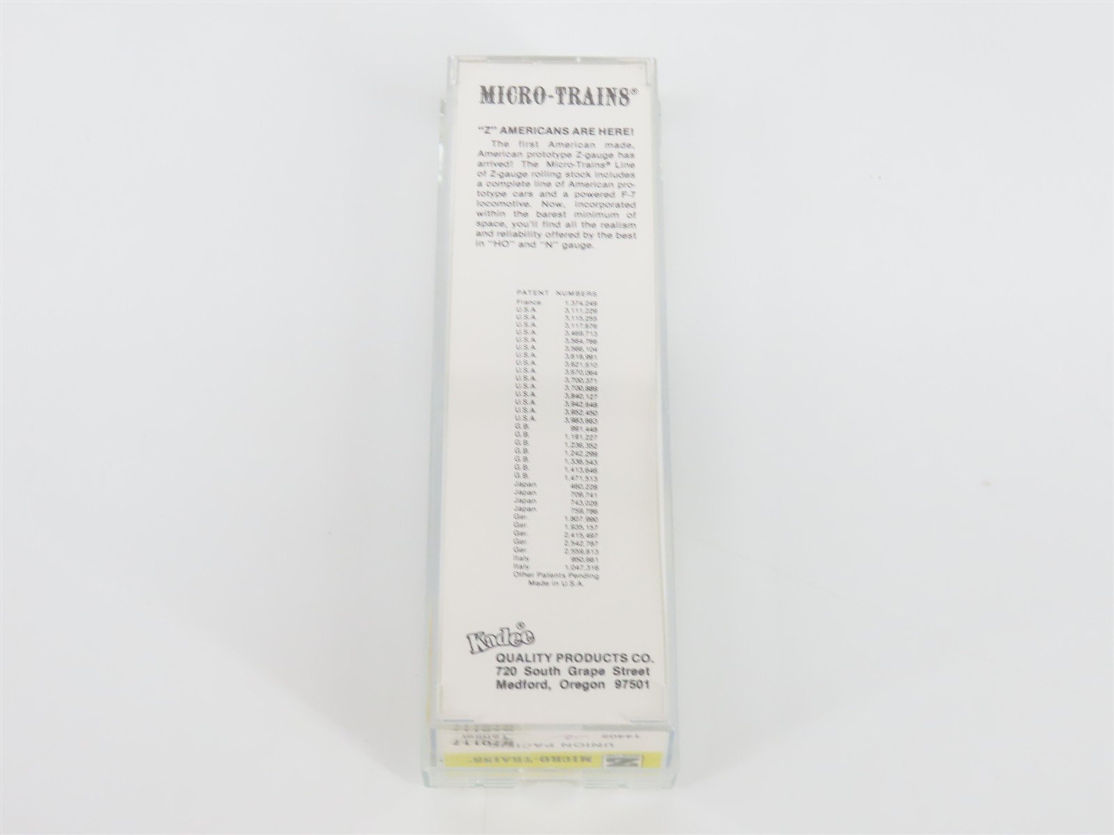 Z Kadee Micro-Trains MTL 14405-2 UP Union Pacific Single Dome Tank Car #70117