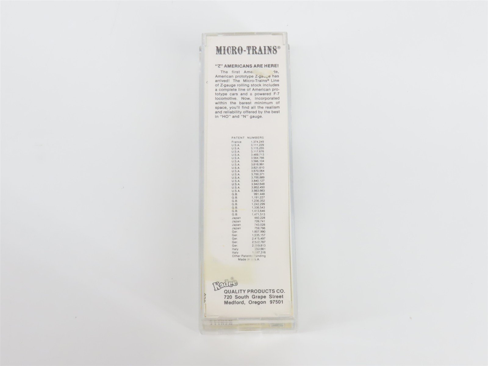 Z Scale Kadee Micro-Trains MTL 14405 UP Union Pacific Single Dome Tank Car 70117