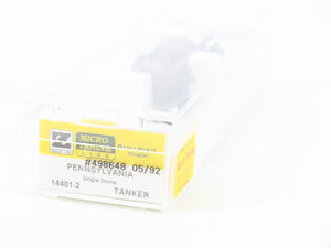 Z Scale Micro-Trains MTL 14401-2 PRR Pennsylvania Single Dome Tank Car #498648