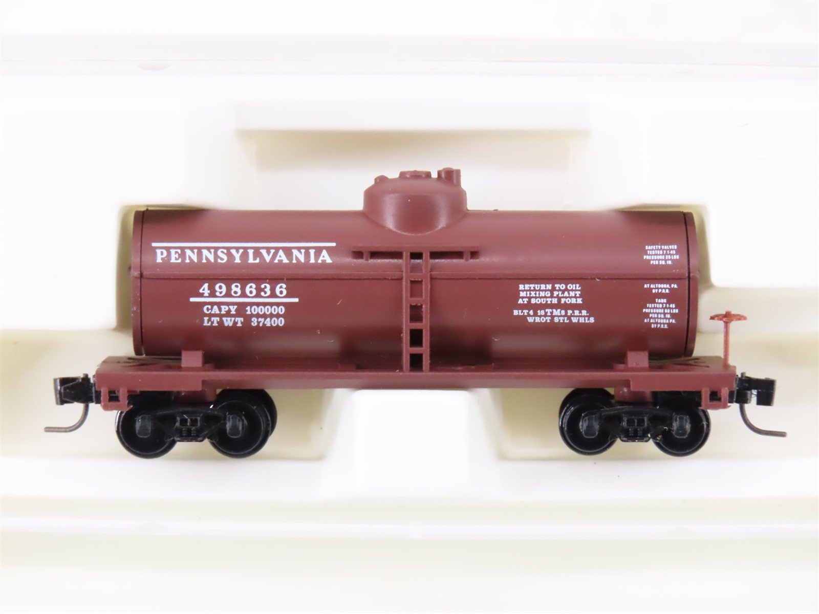 Z Kadee Micro-Trains MTL 14401-2 PRR Pennsylvania Single Dome Tank Car #498636